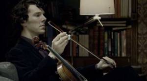 sherlock with violin